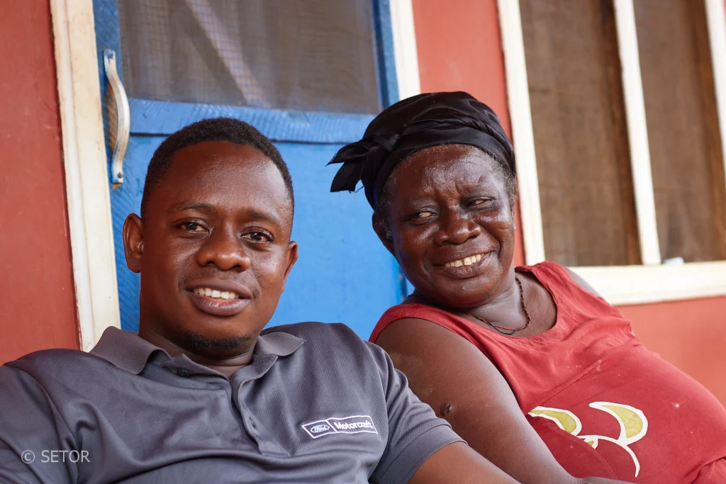 Turkson and his mother.